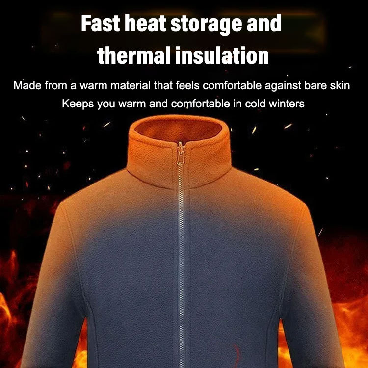 Single double sided fleece coat