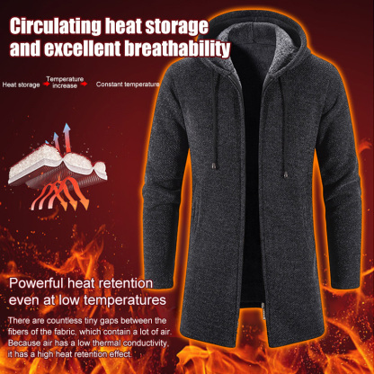 Fashionable Hooded Fleece Cardigan Sweater
