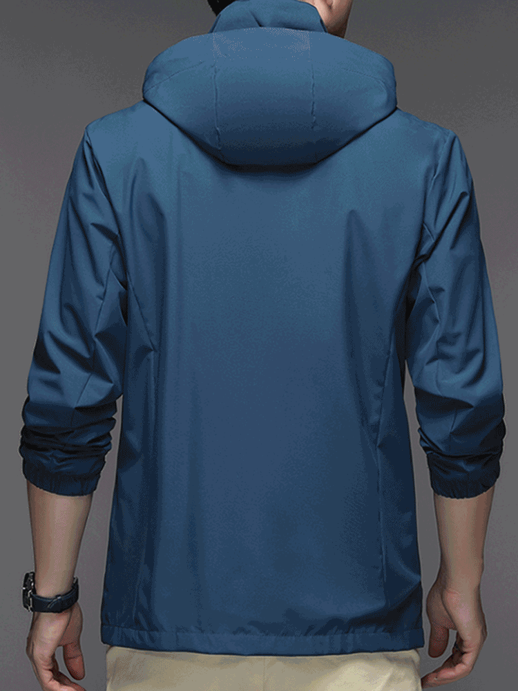 Windproof and waterproof jacket with hood