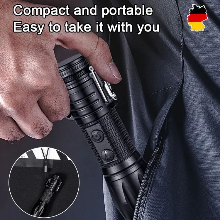 Double arc self-defense flashlight