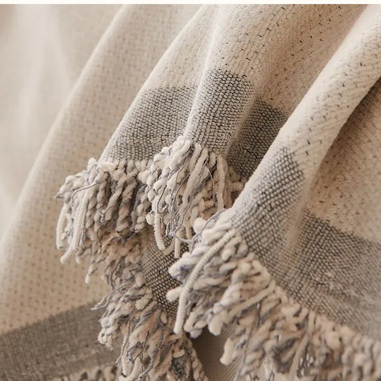 Double sided chenille sofa cover