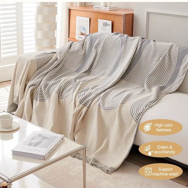 Double sided chenille sofa cover