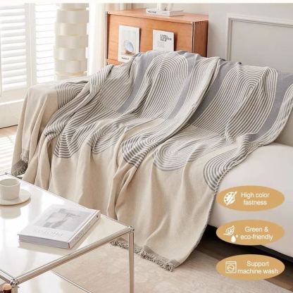 Double sided chenille sofa cover