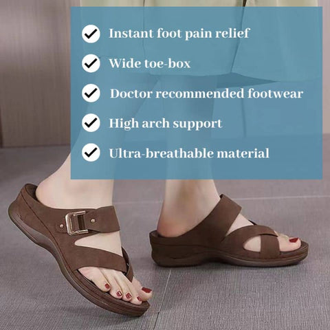 Onecomfy Orthopedic Wedge Sandals Women Wide Toe Arch Support