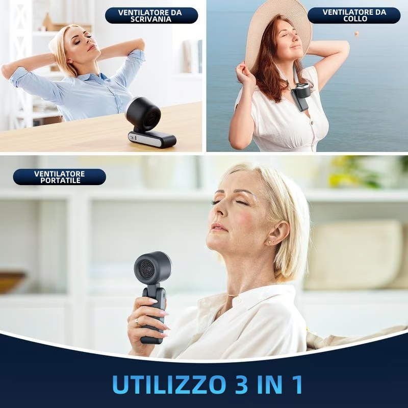 ☀️Ventilatore turbo portatile essenziale per l'estate all'aperto