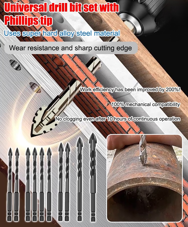 🎇With this set of drill bits, all drilling tasks at home, carpentry and decoration projects, furniture assembly, and outdoor repairs can be perfectly handled.