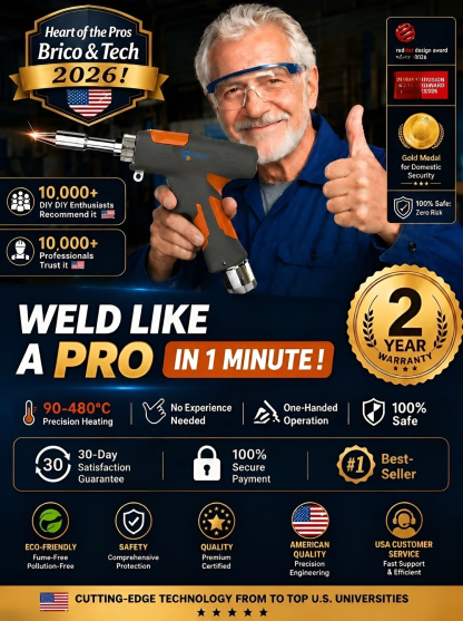 【Professional-Grade Efficiency】Tired of bulky traditional welding machines? This classic black handheld laser welder combines precise temperature control with powerful performance in a compact and lightweight design. It easily handles both quick repairs a