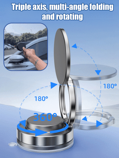 🌟 The best-selling phone holder! Super convenient! Perfect combination of vacuum suction cup and magnet. 360° rotation? Magnetic attachment? Everything you need is right here!  🚗 Latest generation car phone holder, strong suction cup, gentle on leather!