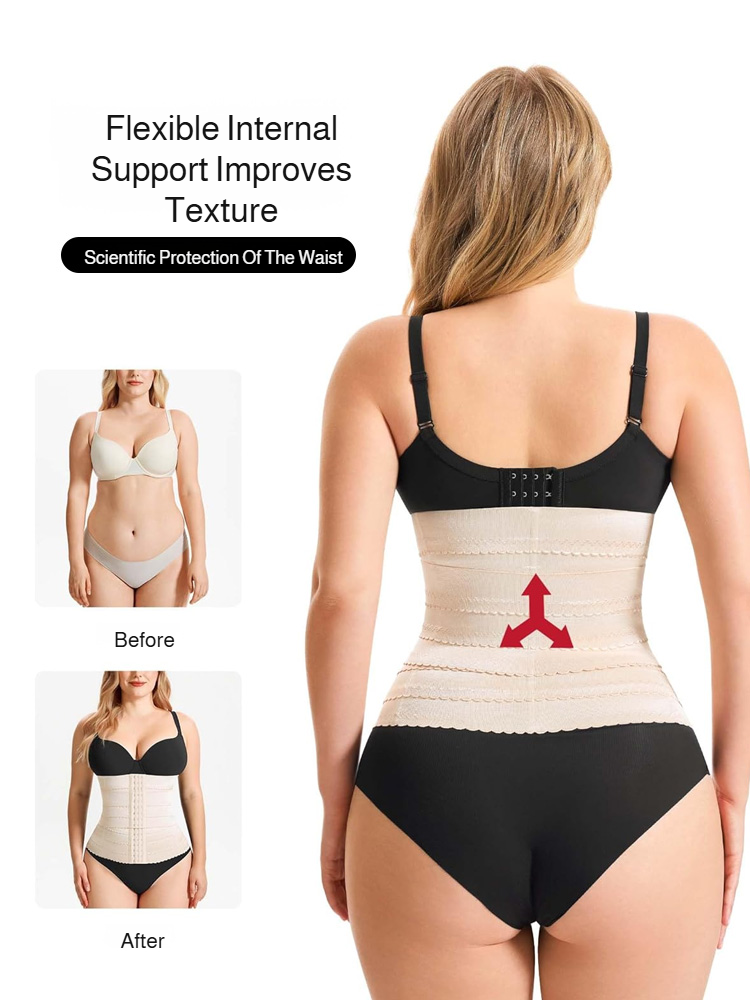 (Enhanced Version/Comfortable Waist Trainer) Breathable Body Shaping Waist Belt