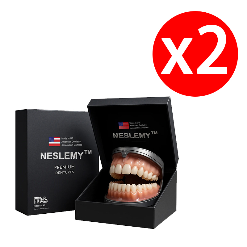 Comfortable denture set that supports facial structure-Wear for life, no replacement needed!
