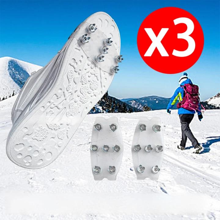 ❄️👢Tired of slipping and sliding on icy surfaces? 😫 These 5-Tooth Ice Cleats​ strap on in seconds—giving you instant grip on ice, snow, and slippery roads! 🚀🔒