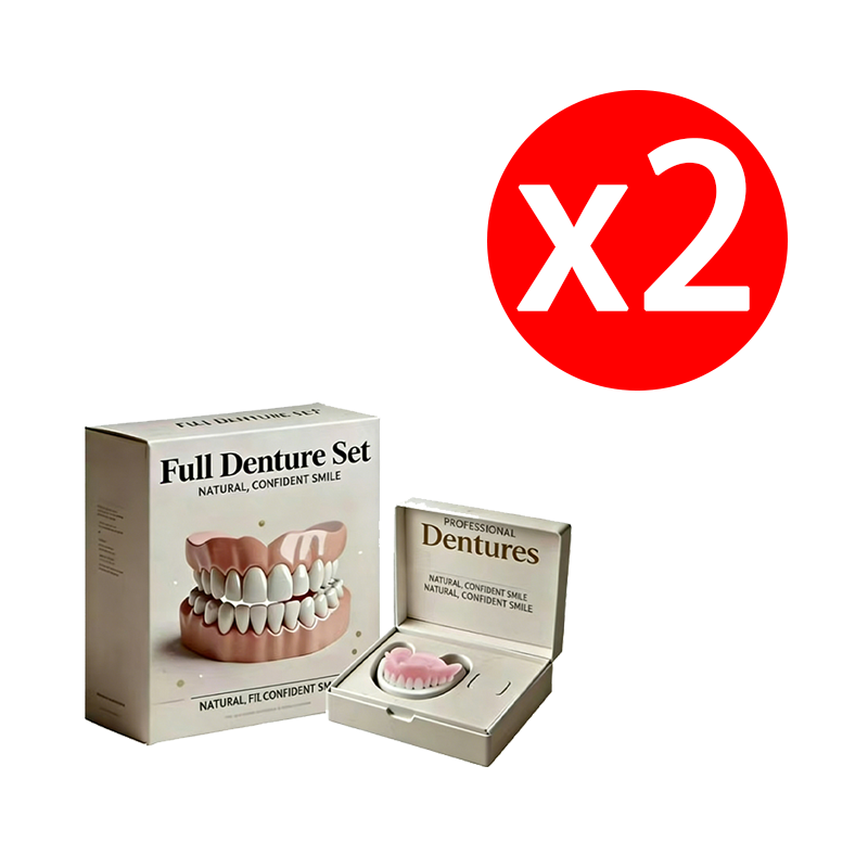 Soft silicone fits any denture 😊, offering wear as comfortable as real teeth 🦷. These mouthguards are used in renowned European dental clinics 🏥 and are now 50% off 🎉