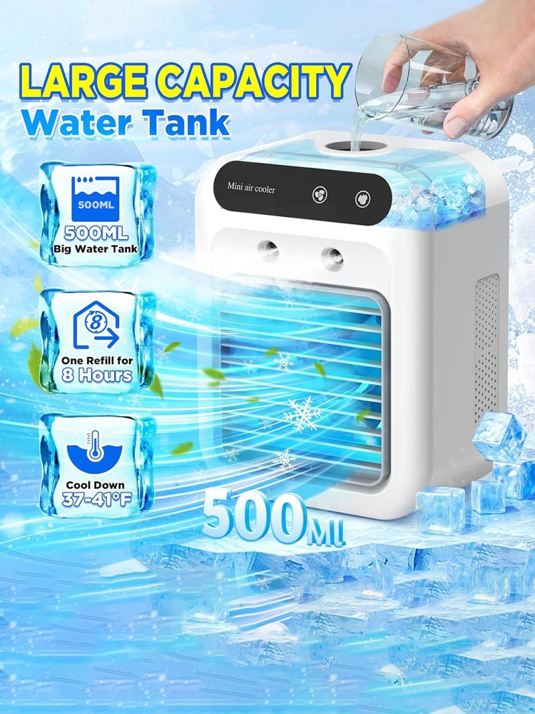 Stop wasting thousands on electric bills! 💸 This mini AC cools your space to 16°C in 3 mins. Just add water & enjoy the breeze. ❄️ Better than a $1000 AC? 😱 This portable gadget drops the temp instantly for a fraction of the cost. No installation, no no