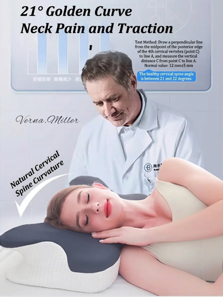 [Neck Support, Anti-Snoring, Instant Sleep] Resilient Memory Foam Butterfly Pillow