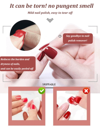 No-bake peel-off nail polish