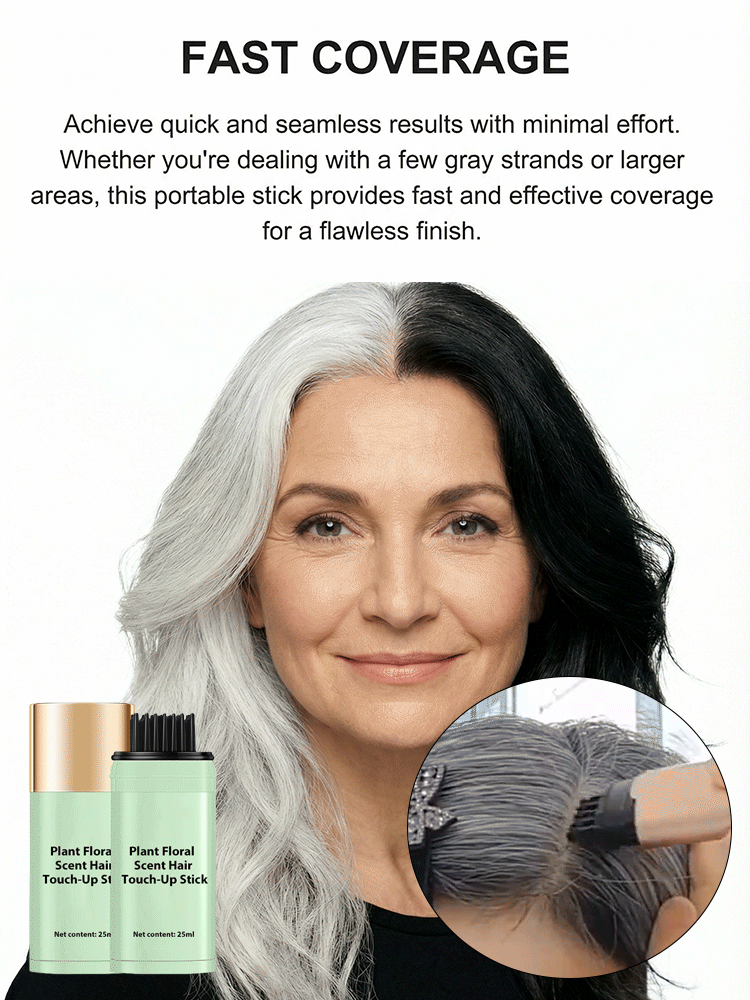  ✨ Simply brush to color, cover white hair wherever you need ✨ Special film-forming technology ensures no fading