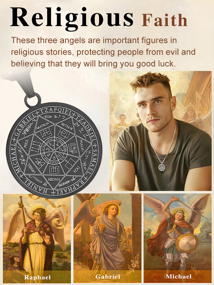 [Guardian] Seven Archangels Magic Circle Round Pendant