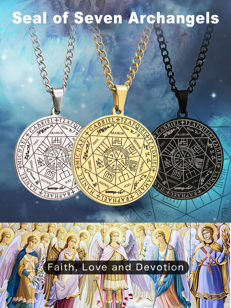 [Guardian] Seven Archangels Magic Circle Round Pendant