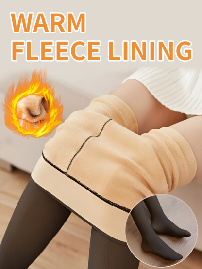 🔥Want to easily show off your legs even in winter? These fleece-lined tights are perfect for women!