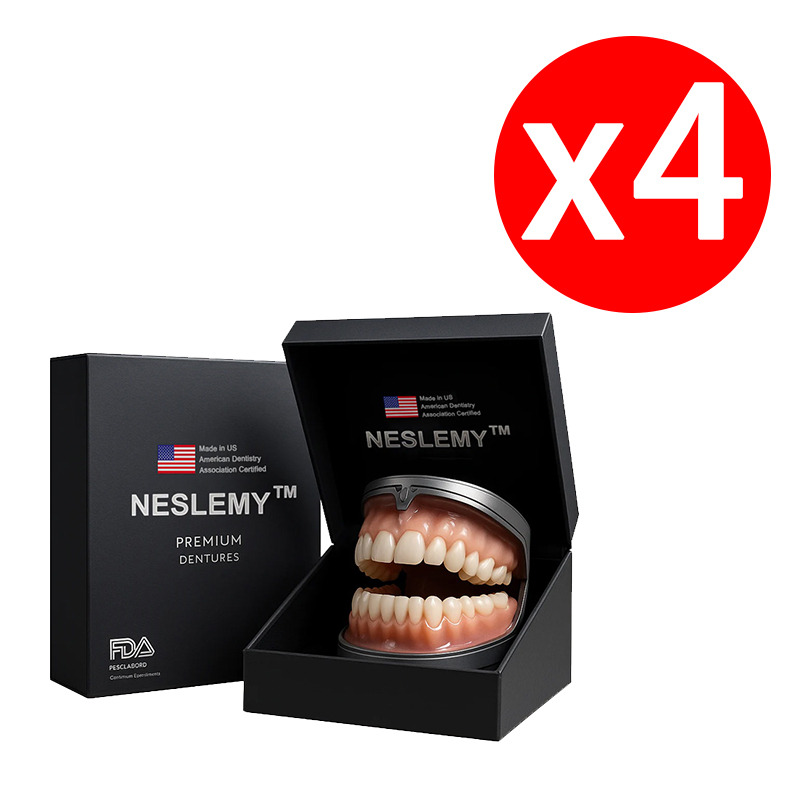 Comfortable denture set that supports facial structure-Wear for life, no replacement needed!
