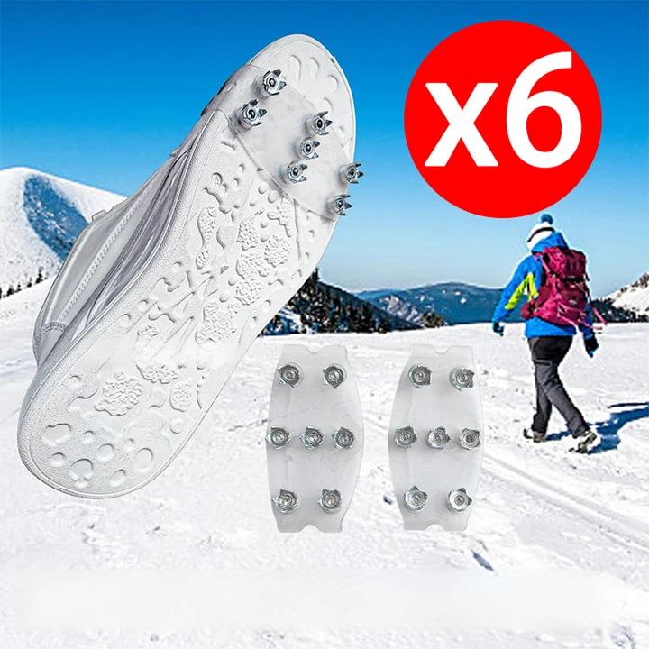 ❄️👢Tired of slipping and sliding on icy surfaces? 😫 These 5-Tooth Ice Cleats​ strap on in seconds—giving you instant grip on ice, snow, and slippery roads! 🚀🔒