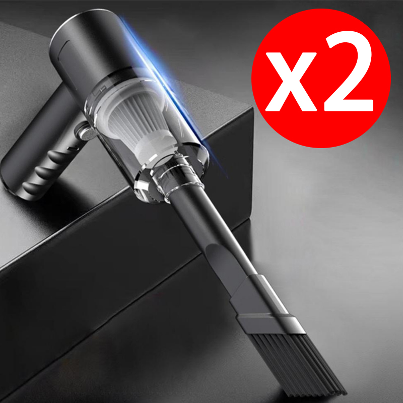 ✅This vacuum cleaner has a one twenty w high-power pure copper motor providing surging power. ✅It has three modes of sucking, ✅blowing and pumping with various styles of nozzles and brush heads. ✅Use it to clean up the car and home.