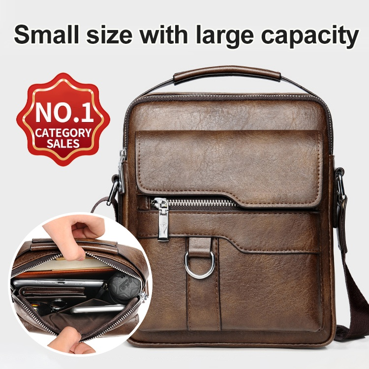 Top layer cowhide shoulder bag