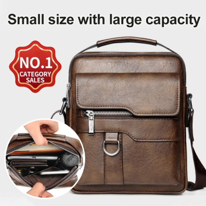 Top layer cowhide shoulder bag