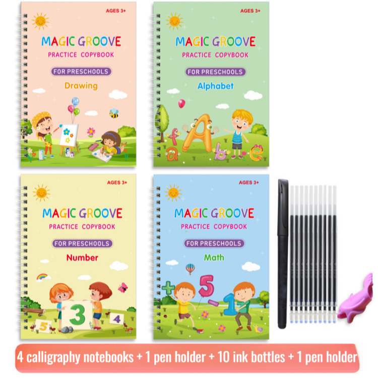 Hard pen erasable copybook, the famous groove copybook of the school calligraphy practice organizati