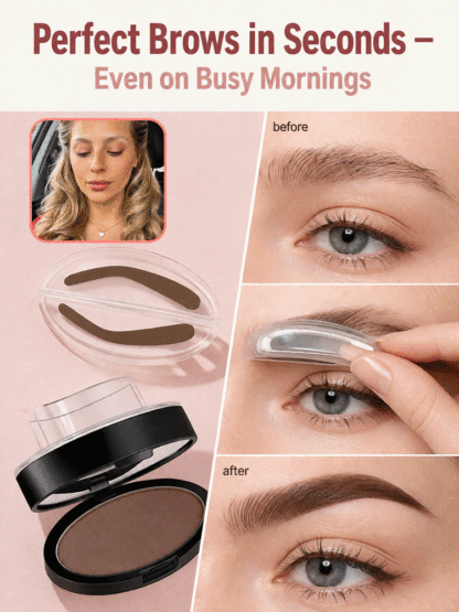 👀 Just one gentle press every morning—say goodbye to eyebrow-drawing hassles! ♪ 😘 Expertly crafted by a specialized brow studio, the wildly popular [3-Second Eyebrow Stamp Powder] has finally arrived! Achieve your ideal brow shape in just one second—eve