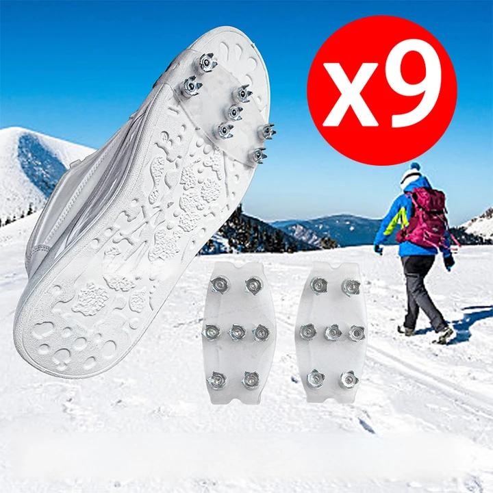 ❄️👢Tired of slipping and sliding on icy surfaces? 😫 These 5-Tooth Ice Cleats​ strap on in seconds—giving you instant grip on ice, snow, and slippery roads! 🚀🔒