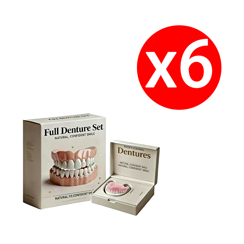 Soft silicone fits any denture 😊, offering wear as comfortable as real teeth 🦷. These mouthguards are used in renowned European dental clinics 🏥 and are now 50% off 🎉