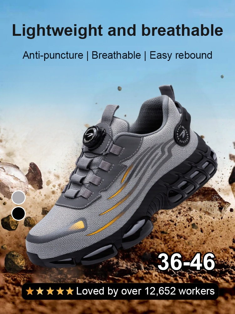 50%off! Last half hour! Anti-smash and anti-puncture labor insurance shoes with embedded steel plate in the toe, anti-smash and protect the top of the foot. The soles are made of thickened oxfords, anti-electricity and anti-puncture, and the nails will no