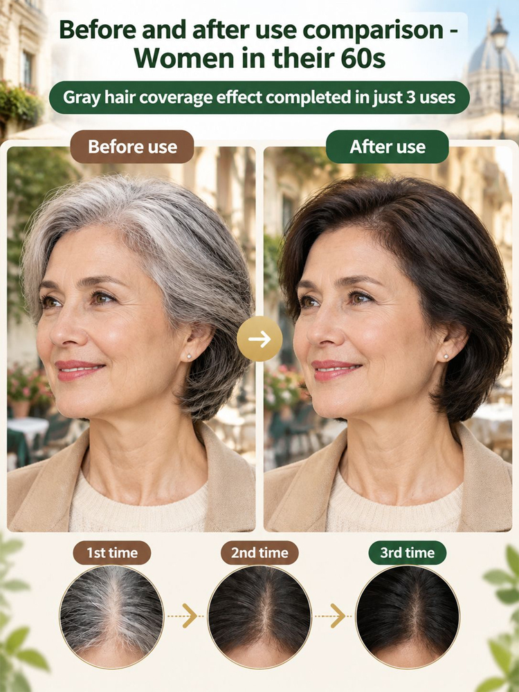 Our natural plant-extract foam hair dye is finally here! Its unique foam formula means you can apply it without staining your hands 🫧  Simply comb it through to generate a rich lather that evenly coats every strand; achieve perfect gray coverage in just 