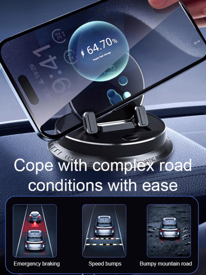 ✅ [AI Smart Sensor] Multi-Function Phone Stand ✅ Freely swivels, securely gripping your phone and keeping it secure no matter how much it shakes! ✅ 360-degree rotation allows for easy placement anywhere! 100% stability even during sudden stops or bumpy ro