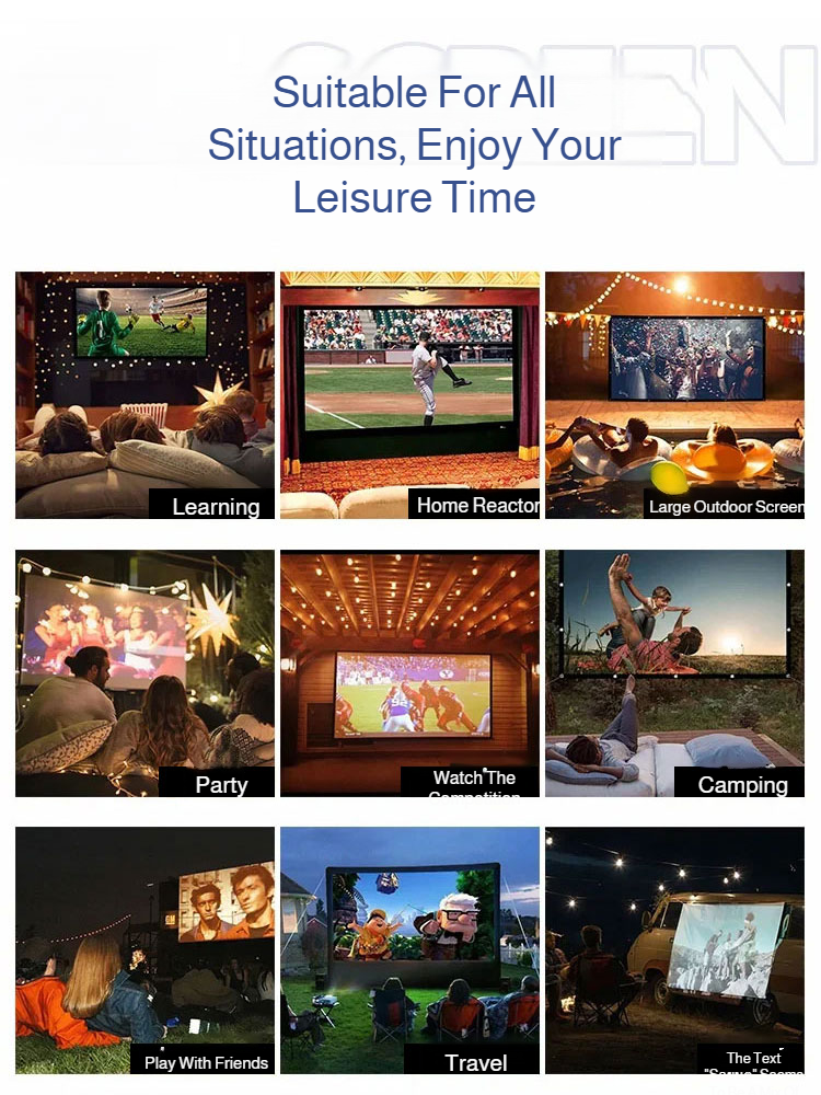 ⚪️Daytime Cinema Anti-Glare Screen, Clear Visibility Even with Lights On✨