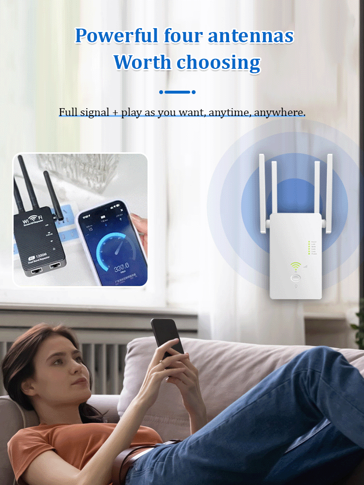 If there are so many rooms in the house, the internet in the other rooms is too bad You can use this network signal amplifier. It doesn't need to connect wire or install plug directly into an outlet at home.