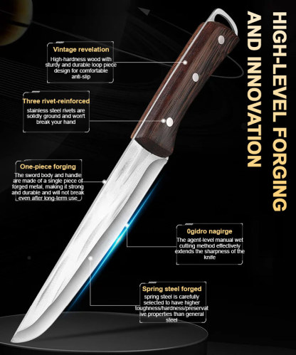 Sold 31,800 units in 3 days Hand forged meat knife cuts meat like bread