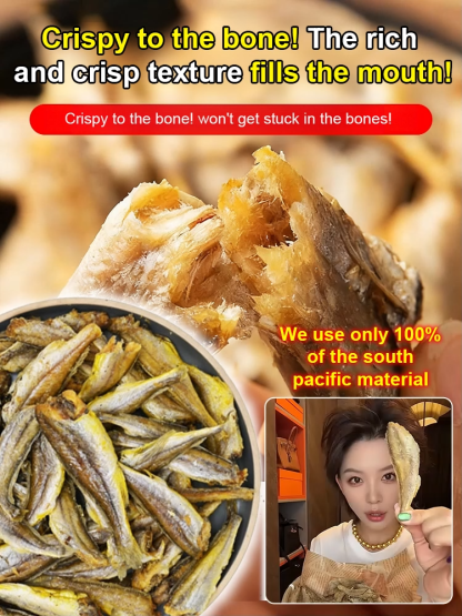 [200-Count/Box] Ready-to-Eat Savory & Crispy Dried Small Yellow Croaker ❤ Non-Fried, Low-Calorie