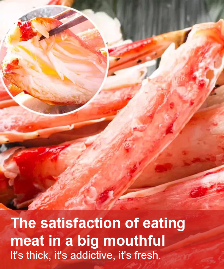 【Hokkaido Selection】King Crab Whole Leg Meat，Cooked and frozen to lock in the freshness of the meat