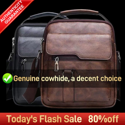 Top layer cowhide shoulder bag