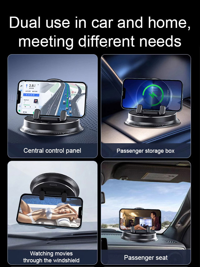 ✅ [AI Smart Sensor] Multi-Function Phone Stand ✅ Freely swivels, securely gripping your phone and keeping it secure no matter how much it shakes! ✅ 360-degree rotation allows for easy placement anywhere! 100% stability even during sudden stops or bumpy ro