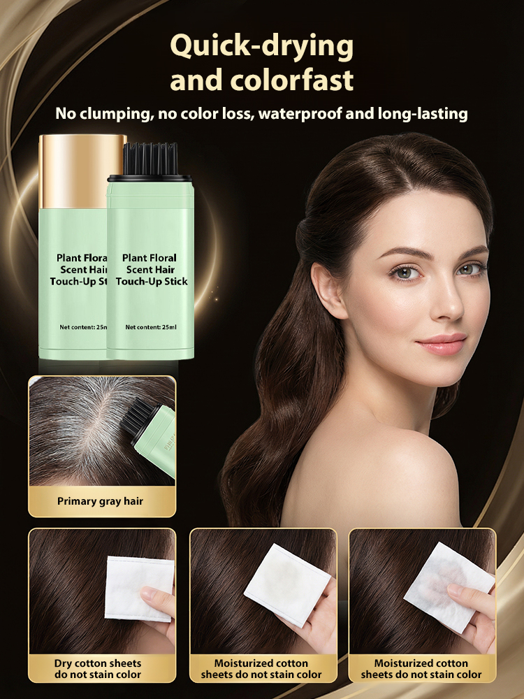 ✨ Simply brush to color, cover white hair wherever you need ✨ Special film-forming technology ensures no fading