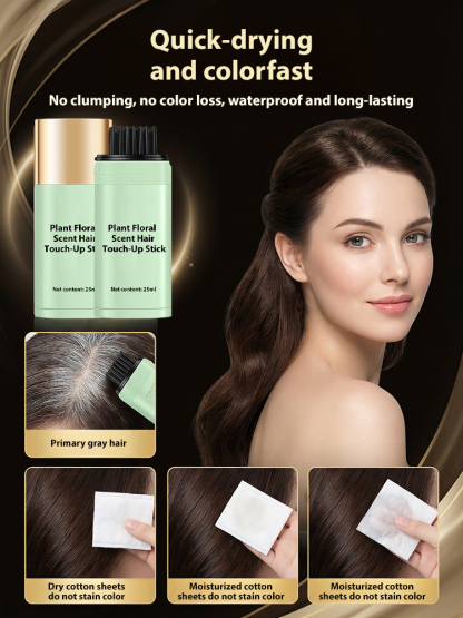  ✨ Simply brush to color, cover white hair wherever you need ✨ Special film-forming technology ensures no fading