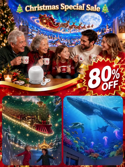 No drilling or complex installation required—instantly transform your home into a winter wonderland. 🎄✨  This Christmas projection light adds festive magic to your walls, ceilings, and floors. Simply connect it to a USB power source, adjust the angle, an