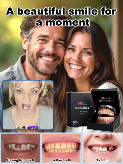 Comfortable denture set that supports facial structure-Wear for life, no replacement needed!