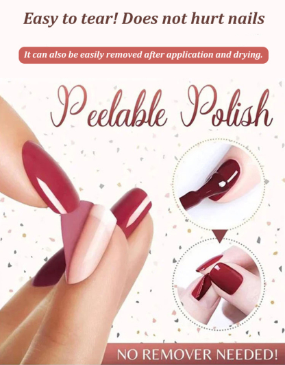 No-bake peel-off nail polish