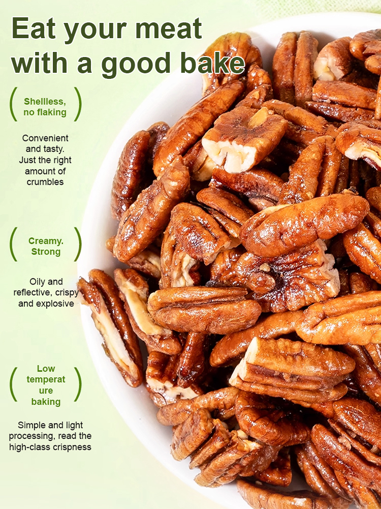 🌰 Premium Shelled Pecan Kernels – The Perfect Blend of Health and Deliciousness! 😋