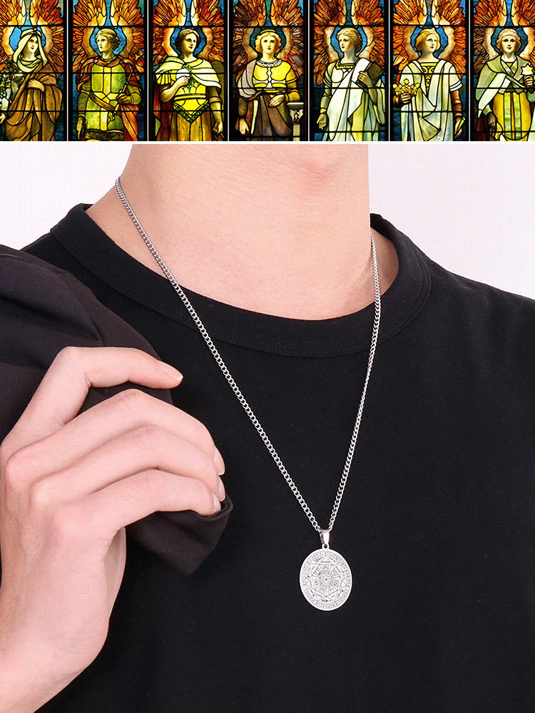 [Guardian] Seven Archangels Magic Circle Round Pendant