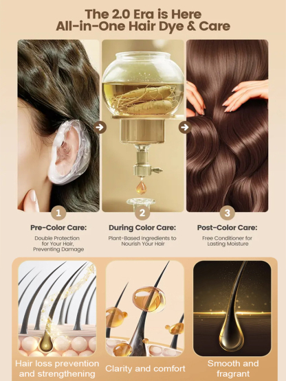 🛁3-in-1 Hair Coloring & Strengthening Shampoo💇‍♀️ 🎨